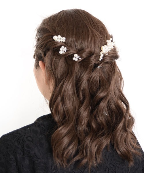 Mayree（メイリー）の「【resonance】パール コーム Uピン【5本セット/オケージョン】（その他ヘアアクセサリー・レディース・ピンクゴールド/シルバー/ゴールド・FREE）」の7枚目の写真