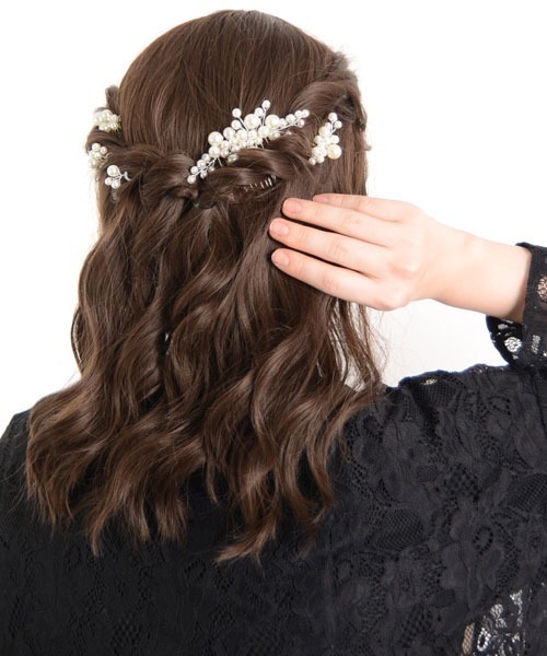 Mayree（メイリー）の「【resonance】パール コーム Uピン【5本セット/オケージョン】（その他ヘアアクセサリー・レディース・ピンクゴールド/シルバー/ゴールド・FREE）」の8枚目の写真