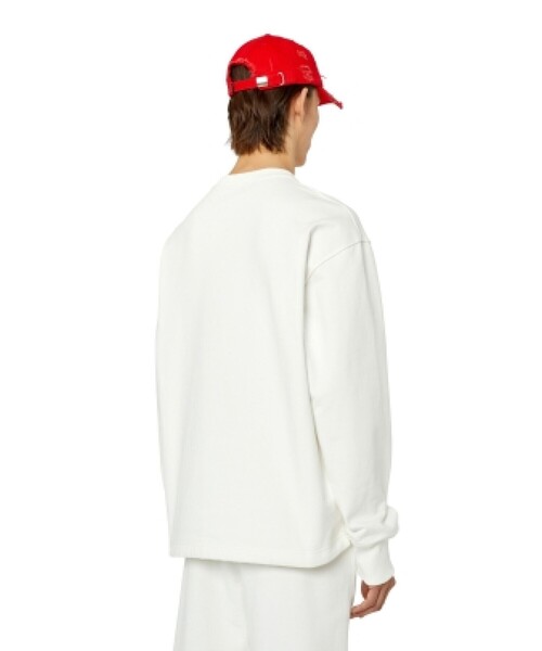 DIESEL(ディーゼル)の「メンズ スウェット ロゴ(スウェット・メンズ・ホワイト/ブラック・LARGE/XXX-LARGE/SMALL/MEDIUM/X-SMALL/X-LARGE/XX-LARGE)」の8枚目の写真