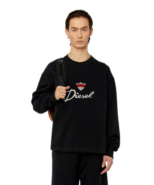 DIESEL(ディーゼル)の「メンズ スウェット ロゴ(スウェット・メンズ・ホワイト/ブラック・LARGE/XXX-LARGE/SMALL/MEDIUM/X-SMALL/X-LARGE/XX-LARGE)」の7枚目の写真