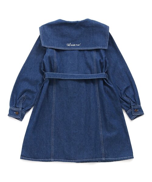 algy(アルジー)の「セーラー衿シャツワンピ(シャツワンピース・キッズ・インディゴブルー/ミント/アイボリー・XX-SMALL/X-SMALL/MEDIUM/SMALL)」の15枚目の写真