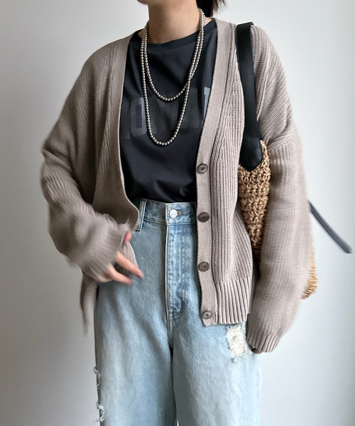 DouDou（ドゥドゥ）の「【WEB限定】コットンカーディガン（カーディガン/ボレロ・レディース・レッド/グリーン/グレイッシュベージュ・FREE）」の16枚目の写真