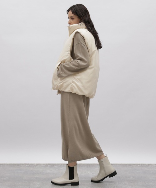 LAKOLE（ラコレ）の「オーバーサイズパファーベスト / 183372（ベスト・レディース・アイボリー/ブラック・SMALL/MEDIUM）」の14枚目の写真