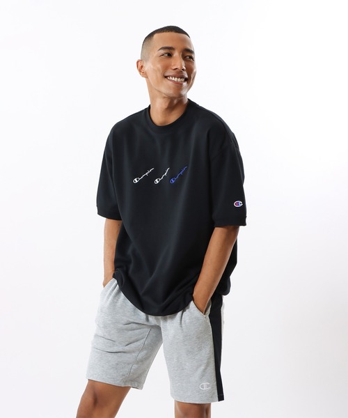 Champion(チャンピオン)の「【Champion/チャンピオン】メンズ スポーツ ショートスリーブスウェットシャツ(スウェット・メンズ・グレー/オリーブ/ブラック/その他35・LARGE/MEDIUM/X-LARGE)」の2枚目の写真