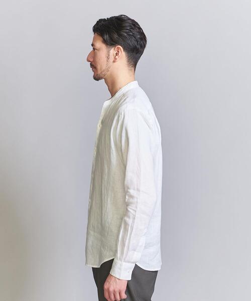 BEAUTY&amp;YOUTH UNITED ARROWS - maru◎バンドカラーブラウス　roku 白 WEB限定 WARDROBE SMART】コットン バンドカラー スキッパー