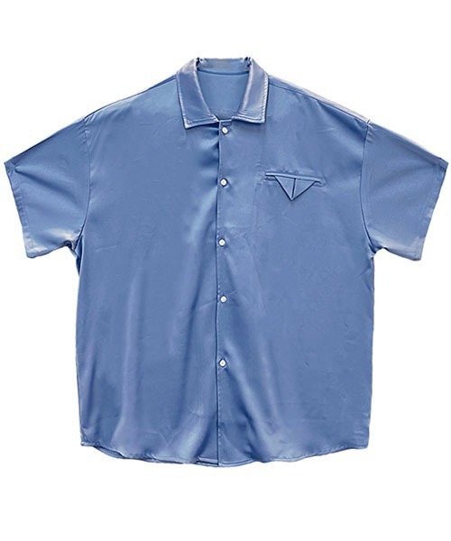 WESTBOY(ウエストボーイ)の「とろみオープンカラーオーバーシャツWOK23STP05【WB ORIGINALS】(シャツ/ブラウス・メンズ・ブルー/ホワイト・L/M/XL)」の17枚目の写真