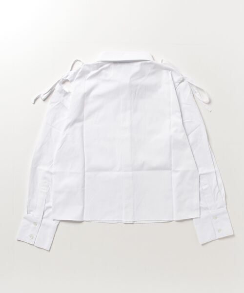 ROMANTIC CROWN(ロマンティッククラウン)の「A'GEM/9 × .kom『ROMANTIC CROWN/ロマンティッククラウン』SHOULDER OPEN RIBBON SHIRT /ショルダーオープンリボン 長袖シャツ(シャツ/ブラウス・レディース・ホワイト/ブラック/ライトブルー・M)」の12枚目の写真