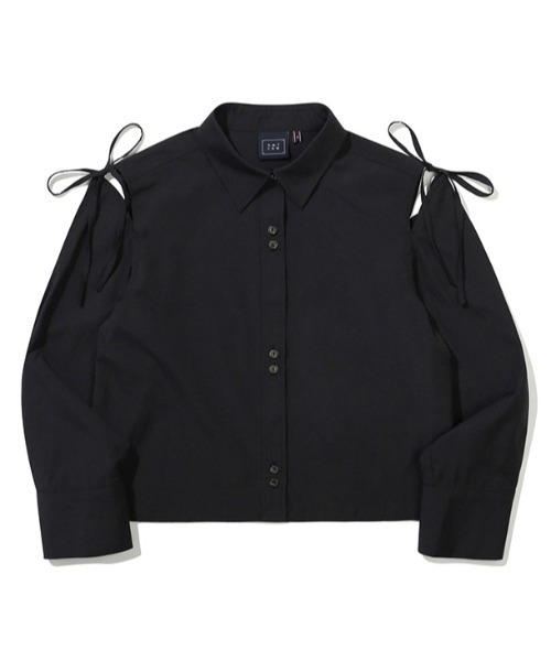 ROMANTIC CROWN(ロマンティッククラウン)の「A'GEM/9 × .kom『ROMANTIC CROWN/ロマンティッククラウン』SHOULDER OPEN RIBBON SHIRT /ショルダーオープンリボン 長袖シャツ(シャツ/ブラウス・レディース・ホワイト/ブラック/ライトブルー・M)」の13枚目の写真