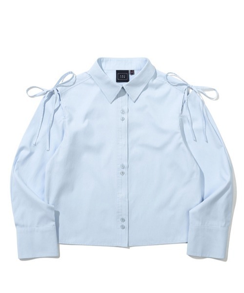 ROMANTIC CROWN(ロマンティッククラウン)の「A'GEM/9 × .kom『ROMANTIC CROWN/ロマンティッククラウン』SHOULDER OPEN RIBBON SHIRT /ショルダーオープンリボン 長袖シャツ(シャツ/ブラウス・レディース・ホワイト/ブラック/ライトブルー・M)」の16枚目の写真