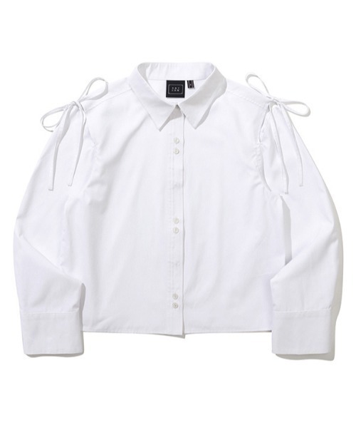 ROMANTIC CROWN(ロマンティッククラウン)の「A'GEM/9 × .kom『ROMANTIC CROWN/ロマンティッククラウン』SHOULDER OPEN RIBBON SHIRT /ショルダーオープンリボン 長袖シャツ(シャツ/ブラウス・レディース・ホワイト/ブラック/ライトブルー・M)」の18枚目の写真