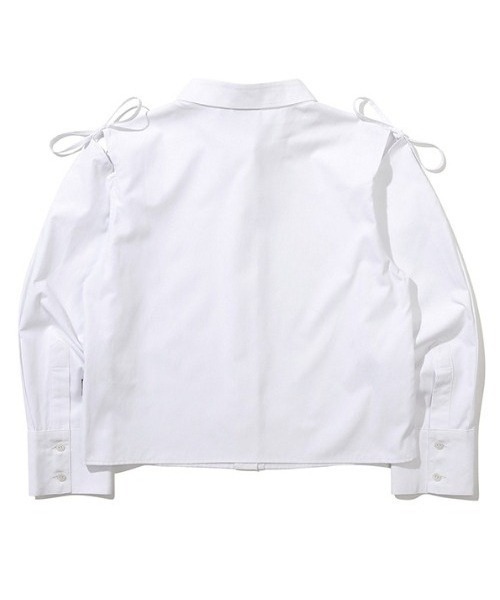 ROMANTIC CROWN(ロマンティッククラウン)の「A'GEM/9 × .kom『ROMANTIC CROWN/ロマンティッククラウン』SHOULDER OPEN RIBBON SHIRT /ショルダーオープンリボン 長袖シャツ(シャツ/ブラウス・レディース・ホワイト/ブラック/ライトブルー・M)」の20枚目の写真