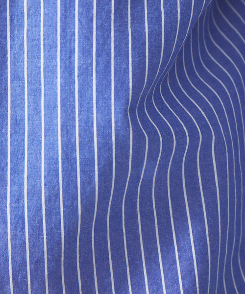 ABAHOUSE GRAY(アバハウスグレイ)の「【Natural Cotton】バンドカラー ストライプシャツ(シャツ/ブラウス・メンズ・ブルー/グレイッシュベージュ/グリーン・46/48/50)」の11枚目の写真