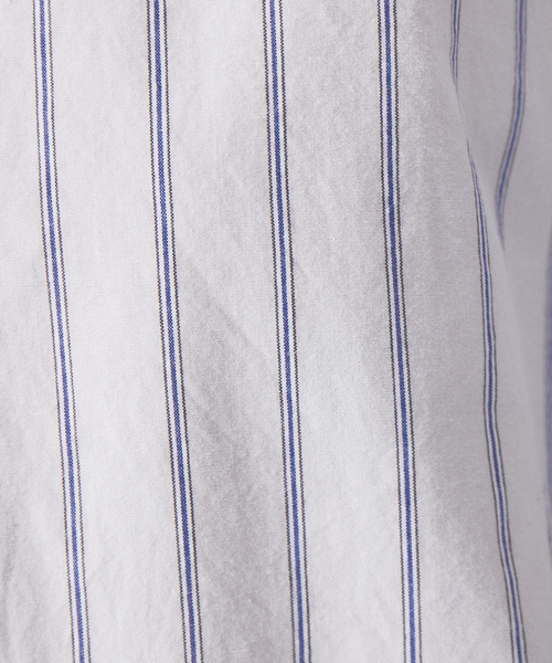 ABAHOUSE GRAY(アバハウスグレイ)の「【Natural Cotton】バンドカラー ストライプシャツ(シャツ/ブラウス・メンズ・ブルー/グレイッシュベージュ/グリーン・46/48/50)」の16枚目の写真
