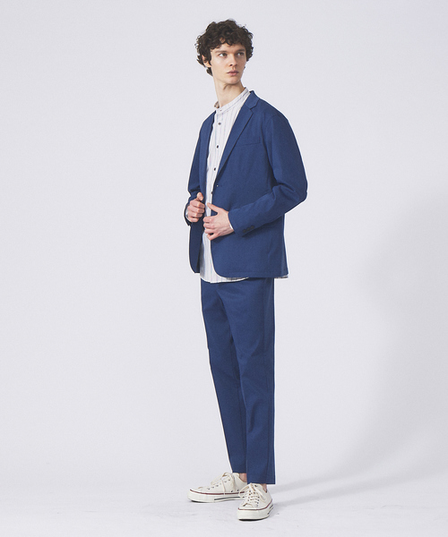 ABAHOUSE GRAY(アバハウスグレイ)の「【Natural Cotton】バンドカラー ストライプシャツ(シャツ/ブラウス・メンズ・ブルー/グレイッシュベージュ/グリーン・46/48/50)」の19枚目の写真