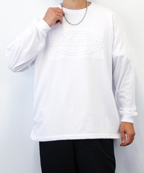 FUNALIVE(ファンアライブ)の「BF2 select ワイドシルエット エンボス ロングスリーブTシャツ(Tシャツ/カットソー・メンズ・ホワイト/ブラック/グリーン・LL/L/M)」の2枚目の写真