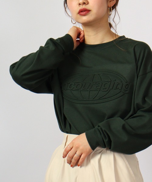 FUNALIVE(ファンアライブ)の「BF2 select ワイドシルエット エンボス ロングスリーブTシャツ(Tシャツ/カットソー・メンズ・ホワイト/ブラック/グリーン・LL/L/M)」の3枚目の写真