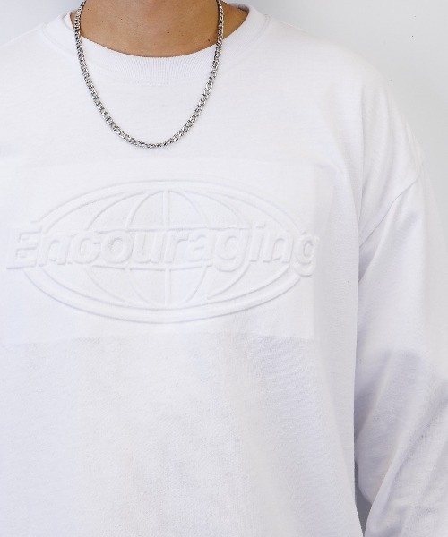 FUNALIVE(ファンアライブ)の「BF2 select ワイドシルエット エンボス ロングスリーブTシャツ(Tシャツ/カットソー・メンズ・ホワイト/ブラック/グリーン・LL/L/M)」の6枚目の写真