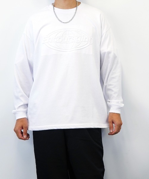 FUNALIVE(ファンアライブ)の「BF2 select ワイドシルエット エンボス ロングスリーブTシャツ(Tシャツ/カットソー・メンズ・ホワイト/ブラック/グリーン・LL/L/M)」の9枚目の写真