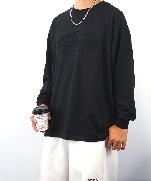 FUNALIVE(ファンアライブ)の「BF2 select ワイドシルエット エンボス ロングスリーブTシャツ(Tシャツ/カットソー・メンズ・ホワイト/ブラック/グリーン・LL/L/M)」の22枚目の写真