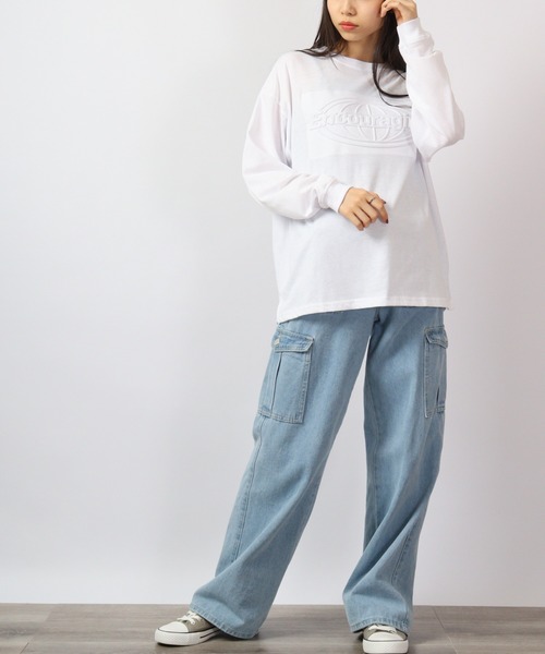 FUNALIVE(ファンアライブ)の「BF2 select ワイドシルエット エンボス ロングスリーブTシャツ(Tシャツ/カットソー・メンズ・ホワイト/ブラック/グリーン・LL/L/M)」の17枚目の写真