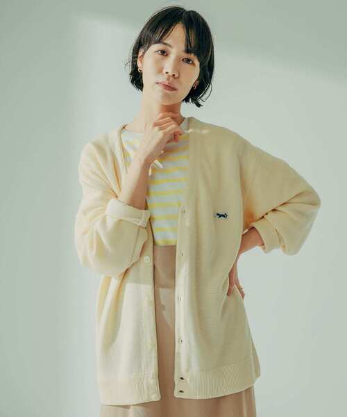 PENNEYS（ぺニーズ）の「『別注』PENNEYS×DOORS　THEFOXVネックニットカーディガン（カーディガン/ボレロ・メンズ・ブラック/ネイビー/オフホワイト/グリーン/ブルー/イエロー・MEDIUM/LARGE/X-LARGE）」の2枚目の写真