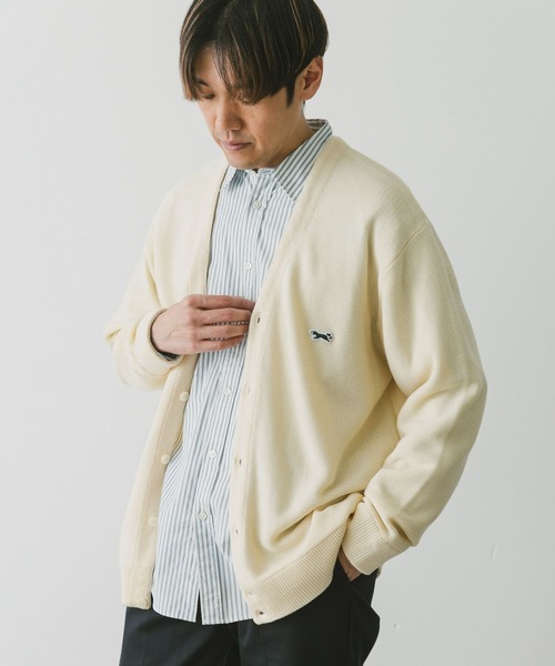 PENNEYS（ぺニーズ）の「『別注』PENNEYS×DOORS　THEFOXVネックニットカーディガン（カーディガン/ボレロ・メンズ・ブラック/ネイビー/オフホワイト/グリーン/ブルー/イエロー・MEDIUM/LARGE/X-LARGE）」の16枚目の写真