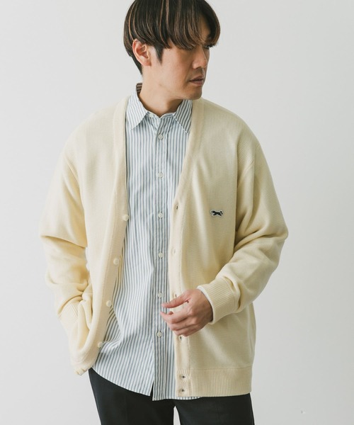 PENNEYS（ぺニーズ）の「『別注』PENNEYS×DOORS　THEFOXVネックニットカーディガン（カーディガン/ボレロ・メンズ・ブラック/ネイビー/オフホワイト/グリーン/ブルー/イエロー・MEDIUM/LARGE/X-LARGE）」の19枚目の写真