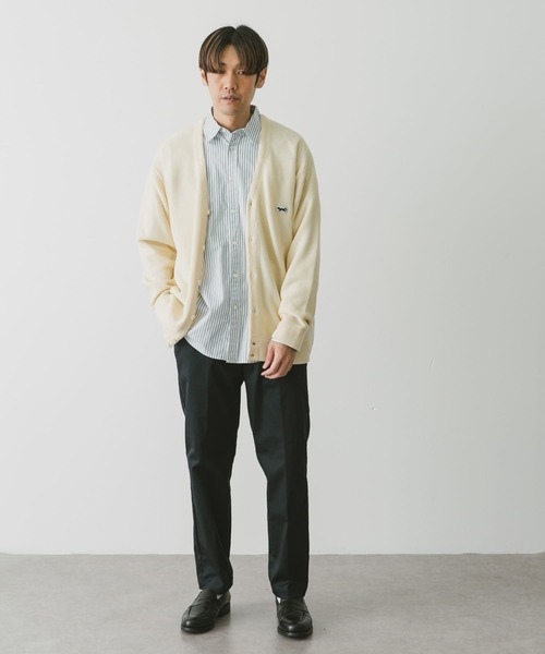 PENNEYS（ぺニーズ）の「『別注』PENNEYS×DOORS　THEFOXVネックニットカーディガン（カーディガン/ボレロ・メンズ・ブラック/ネイビー/オフホワイト/グリーン/ブルー/イエロー・MEDIUM/LARGE/X-LARGE）」の21枚目の写真