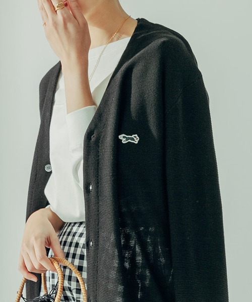 PENNEYS（ぺニーズ）の「『別注』PENNEYS×DOORS　THEFOXVネックニットカーディガン（カーディガン/ボレロ・メンズ・ブラック/ネイビー/オフホワイト/グリーン/ブルー/イエロー・MEDIUM/LARGE/X-LARGE）」の3枚目の写真