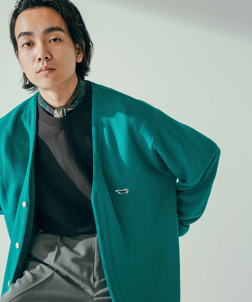 PENNEYS（ぺニーズ）の「『別注』PENNEYS×DOORS　THEFOXVネックニットカーディガン（カーディガン/ボレロ・メンズ・ブラック/ネイビー/オフホワイト/グリーン/ブルー/イエロー・MEDIUM/LARGE/X-LARGE）」の8枚目の写真