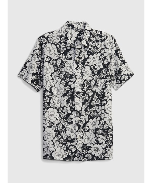 GAP(ギャップ)の「コットンリネン オックスフォードシャツ (キッズ)(シャツ/ブラウス・キッズ・ブラック/ストライプ/ホワイト/その他/その他1/ホワイト×ネイビー/ベージュ・L/XXL/M/S/XS/XL)」の6枚目の写真