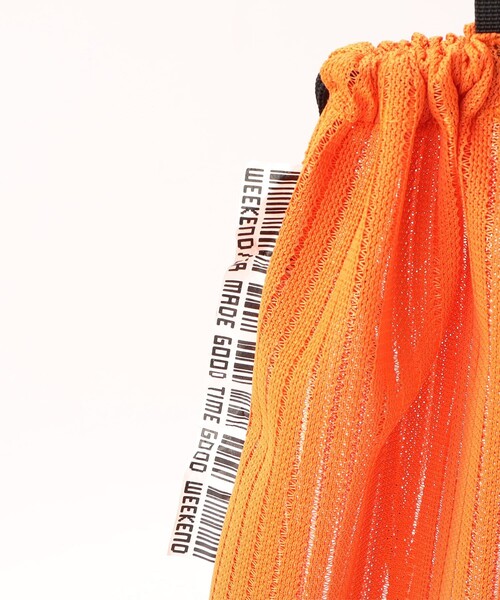 WEEKEND(ER)(ウィークエンダー)の「WEEKEND(ER)×FREAK'S STORE/ウィークエンダー×フリークスストア 別注 RETRO STRIPE MESH TOTE BAG/ 別注 レトロストライプメッシュトートバッグ(トートバッグ・レディース・グレー/オレンジ/ライトグリーン・ONE SIZE)」の16枚目の写真