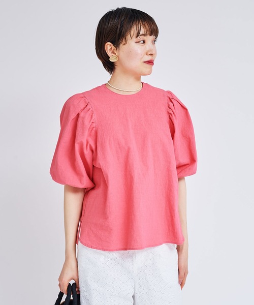 I am I in fact...(アイアムアイインファクト)の「●Organic cotton ボールスリーブブラウス(シャツ/ブラウス・レディース・ピンク/ブラック/イエロー・FREE)」の22枚目の写真