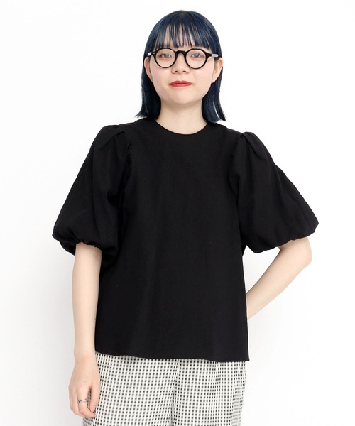 I am I in fact...(アイアムアイインファクト)の「●Organic cotton ボールスリーブブラウス(シャツ/ブラウス・レディース・ピンク/ブラック/イエロー・FREE)」の4枚目の写真