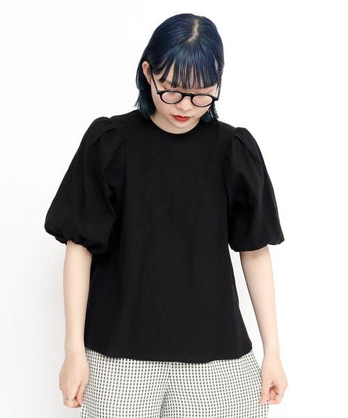 I am I in fact...(アイアムアイインファクト)の「●Organic cotton ボールスリーブブラウス(シャツ/ブラウス・レディース・ピンク/ブラック/イエロー・FREE)」の5枚目の写真
