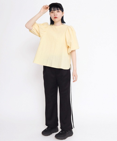 I am I in fact...(アイアムアイインファクト)の「●Organic cotton ボールスリーブブラウス(シャツ/ブラウス・レディース・ピンク/ブラック/イエロー・FREE)」の16枚目の写真