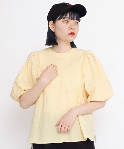 I am I in fact...(アイアムアイインファクト)の「●Organic cotton ボールスリーブブラウス(シャツ/ブラウス・レディース・ピンク/ブラック/イエロー・FREE)」の12枚目の写真