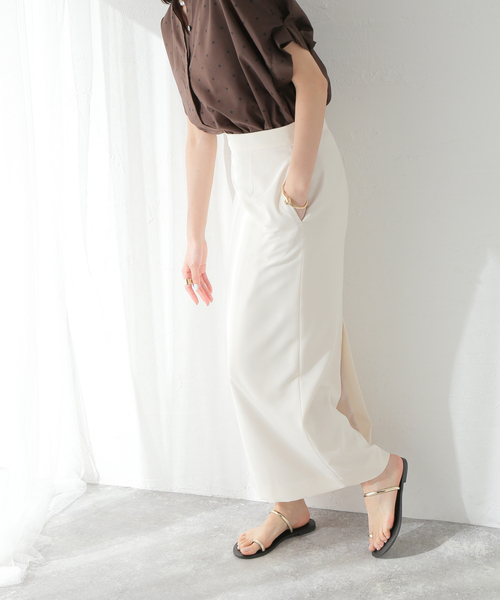 23SS JOURNAL STANDARD L'ESSAGE スカート INSCRIRE /アンスクリア】Light Jersey Long Skirt：スカート