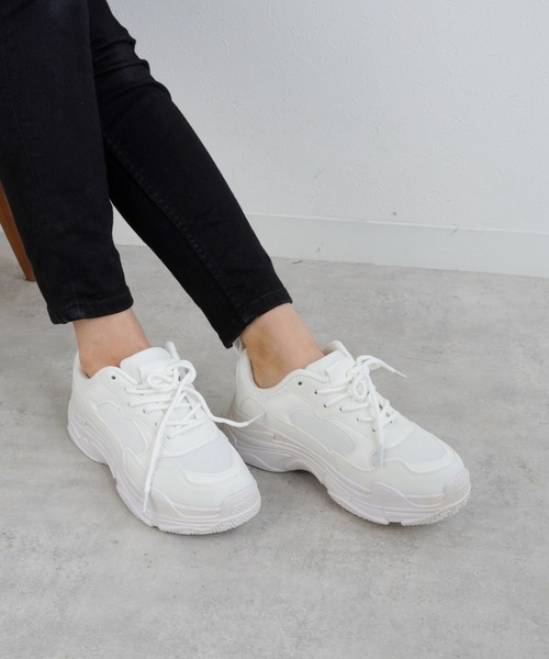 Fabby fabby（ファビィーファビィー）の「ボリュームソールスニーカー（スニーカー・レディース・ブラウン/ブラック/ブラック系その他/ベージュ/ホワイト/レオパード/ブラック×ホワイト/ブラック×ブラック/ベージュ系その他/ブラック×グレー・LARGE/MEDIUM/SMALL）」の14枚目の写真