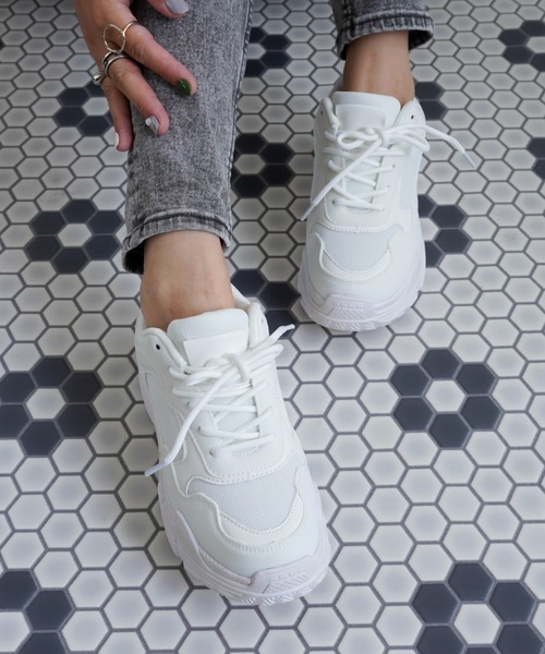 Fabby fabby（ファビィーファビィー）の「ボリュームソールスニーカー（スニーカー・レディース・ブラウン/ブラック/ブラック系その他/ベージュ/ホワイト/レオパード/ブラック×ホワイト/ブラック×ブラック/ベージュ系その他/ブラック×グレー・LARGE/MEDIUM/SMALL）」の17枚目の写真