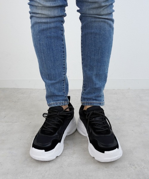 Fabby fabby（ファビィーファビィー）の「ボリュームソールスニーカー（スニーカー・レディース・ブラウン/ブラック/ブラック系その他/ベージュ/ホワイト/レオパード/ブラック×ホワイト/ブラック×ブラック/ベージュ系その他/ブラック×グレー・LARGE/MEDIUM/SMALL）」の20枚目の写真