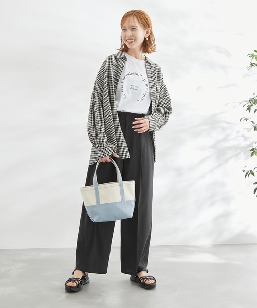 ROPE' PICNIC(ロペピクニック)の「洗える/麻混カラーシャツ(シャツ/ブラウス・レディース・サックスブルー/オフホワイト/オレンジ/ブラック/ターコイズブルー/ブラック系その他・38)」の16枚目の写真