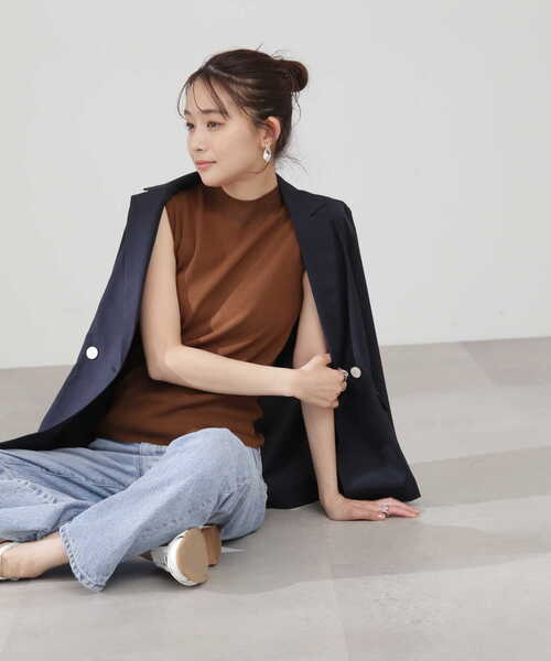 N.（N. Natural Beauty Basic）（エヌエヌナチュラルビューティーベーシック）の「【S Size Line】◆ストレッチダブルブレストライトジャケット（テーラードジャケット・レディース・ベージュ/ネイビー・SMALL/MEDIUM）」の22枚目の写真
