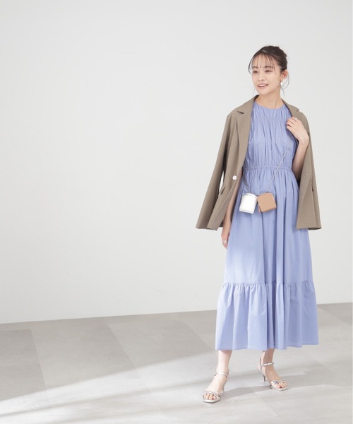 N.（N. Natural Beauty Basic）（エヌエヌナチュラルビューティーベーシック）の「【S Size Line】◆ストレッチダブルブレストライトジャケット（テーラードジャケット・レディース・ベージュ/ネイビー・SMALL/MEDIUM）」の19枚目の写真