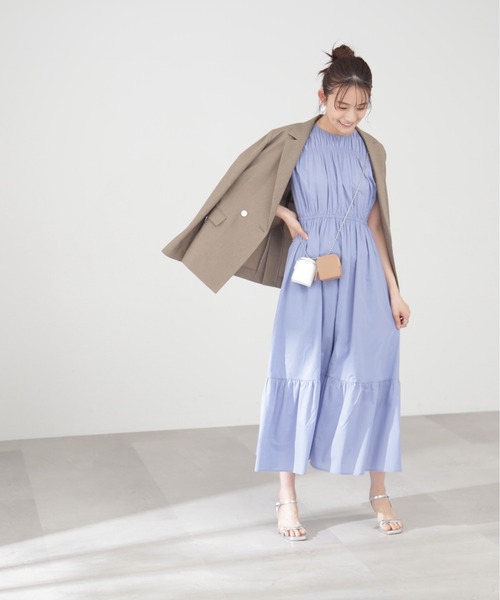 N.（N. Natural Beauty Basic）（エヌエヌナチュラルビューティーベーシック）の「【S Size Line】◆ストレッチダブルブレストライトジャケット（テーラードジャケット・レディース・ベージュ/ネイビー・SMALL/MEDIUM）」の17枚目の写真