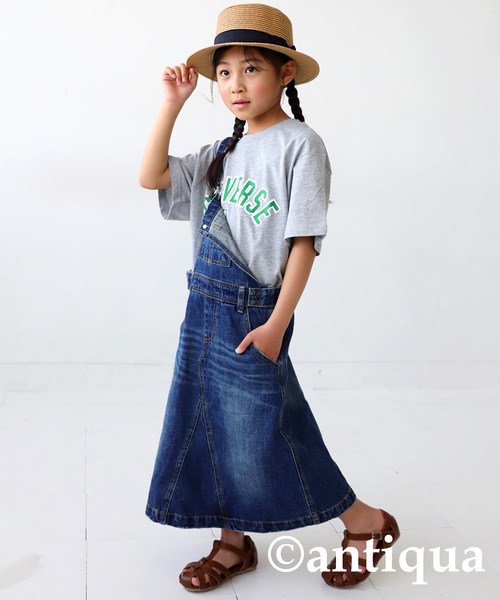 antiqua（アンティカ）の「アメカジコンバースロゴT（Tシャツ/カットソー・キッズ・杢グレー/ブルー・140/150/160/130）」の9枚目の写真