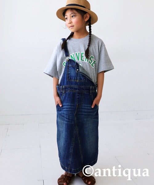 antiqua（アンティカ）の「アメカジコンバースロゴT（Tシャツ/カットソー・キッズ・杢グレー/ブルー・140/150/160/130）」の11枚目の写真