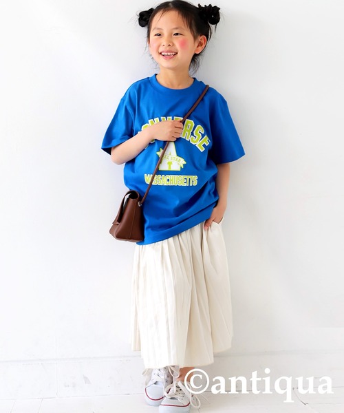 antiqua（アンティカ）の「アメカジコンバースロゴT（Tシャツ/カットソー・キッズ・杢グレー/ブルー・140/150/160/130）」の13枚目の写真