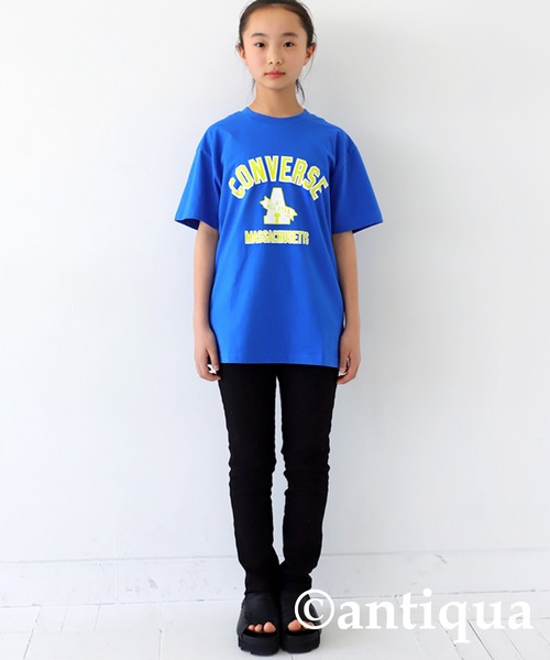 antiqua（アンティカ）の「アメカジコンバースロゴT（Tシャツ/カットソー・キッズ・杢グレー/ブルー・140/150/160/130）」の22枚目の写真
