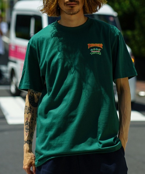THRASHER(スラッシャー)の「【直営店限定モデル】NINJA TURTLES 6 S/S T-SHIRTS/スラッシャー半袖Tシャツ(Tシャツ/カットソー・メンズ・イエロー/ホワイト/ブラック/ダークグリーン・MEDIUM/LARGE/X-LARGE/XX-LARGE)」の4枚目の写真